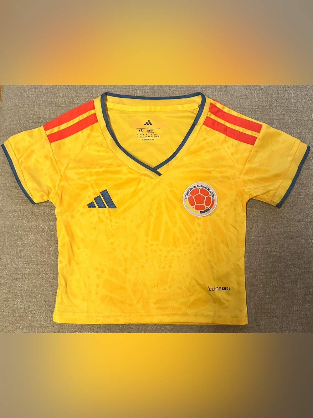 Adidas Women’s Colombia National Team Cropped Jersey - XS